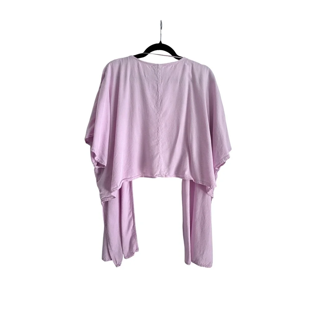 Wild Fable Light Lavender Tie Front Kimono Wrap Top OSFM Rayon Cover Up